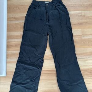 Reformation Black Wide-Leg Pants